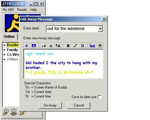 Aim Chatrooms List