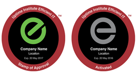 Uptime Institute Efficient IT stamps