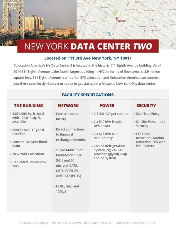 New York Data Center and Colocation Colocation America