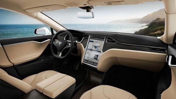 inside of a tesla car