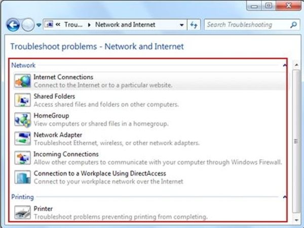 Windows Network Troubleshooter