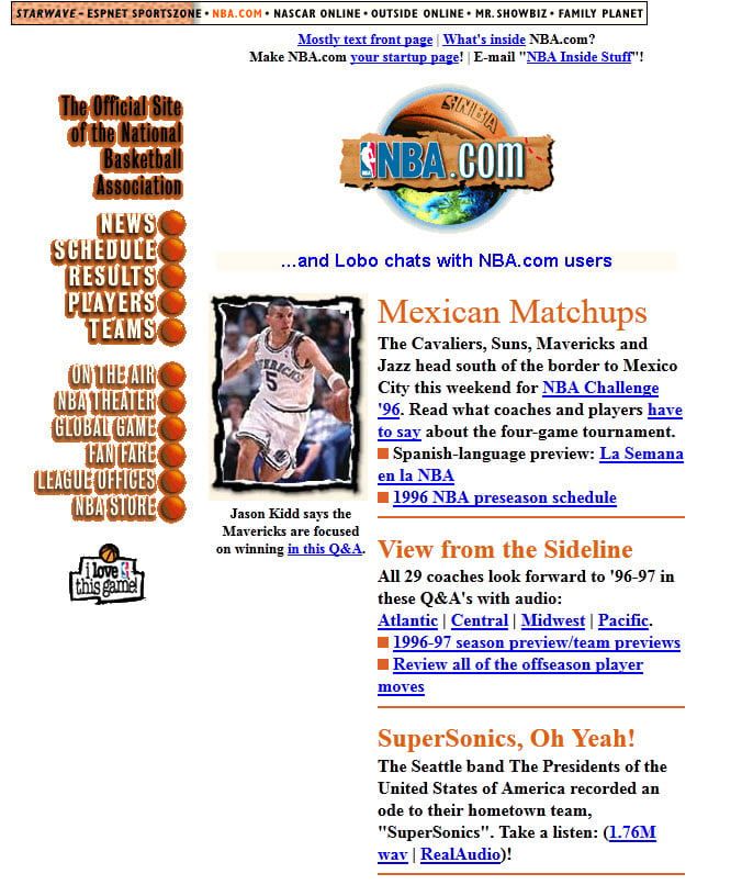 NBA.com Website