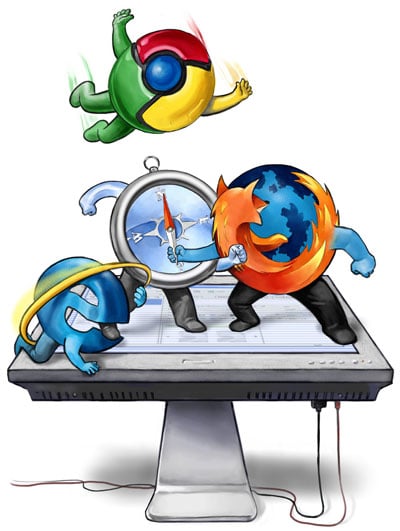 chrome vs microsoft vs firefox vs safari