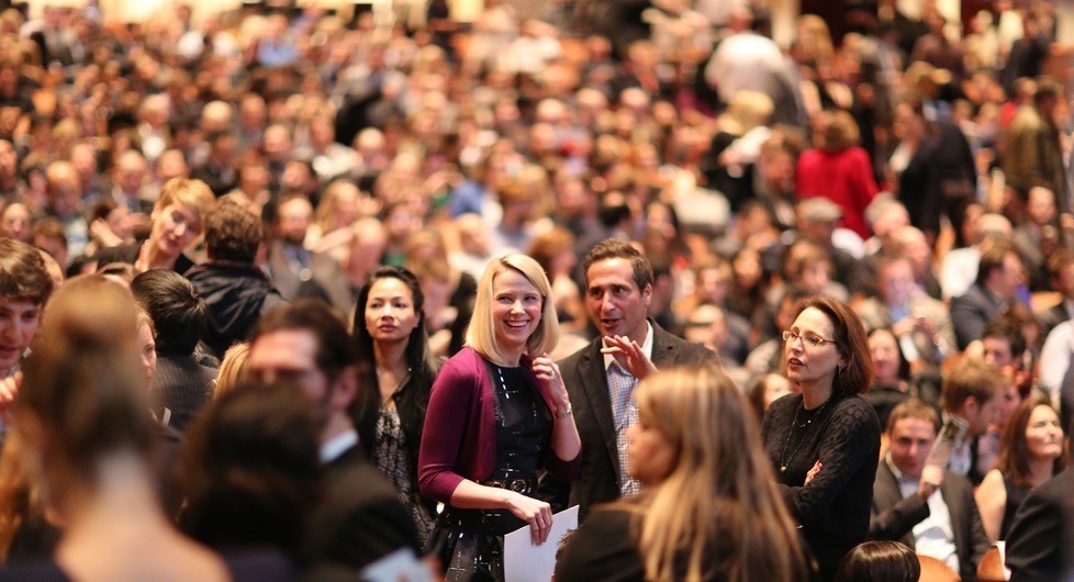 Marrisa Mayer of Yahoo at a conference