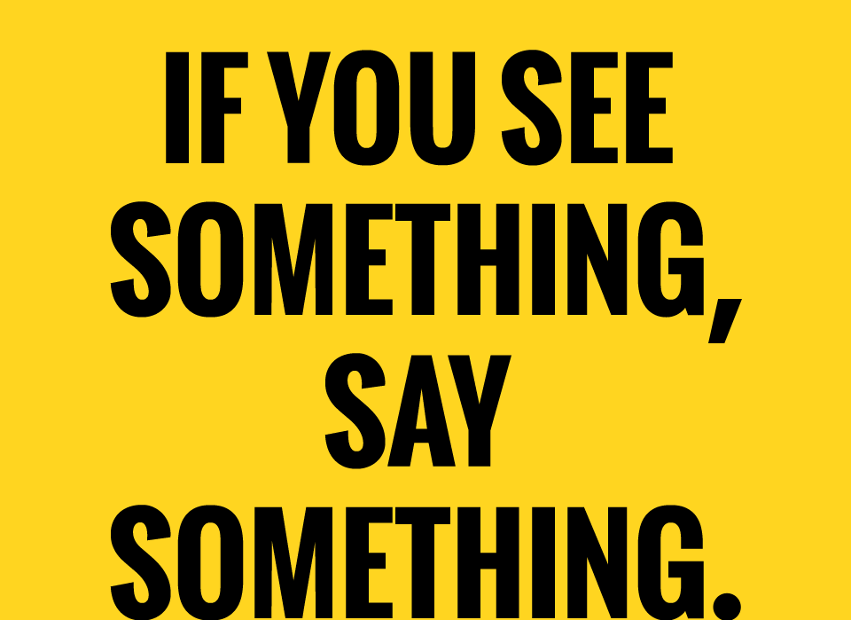 if you see something say something