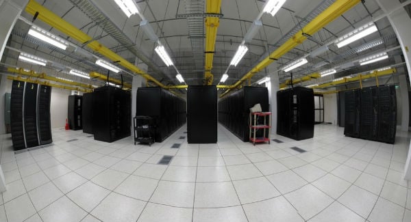 inside a cool data center